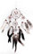 Traumfänger - Dreamcatcher GUTER Traum mit Steinchen Ø 9 cm & 4 x klein, weiß