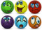 HC-Handel 12 x Stressball Streßball Knautschball Antistressball lustige Gesichter Softball Sortiert 6 cm