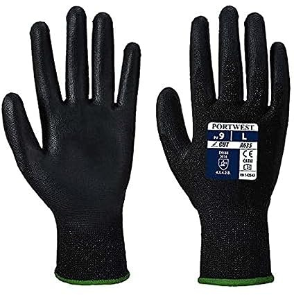 Portwest A635 Economy Cut Protection Glove Black, X-Large