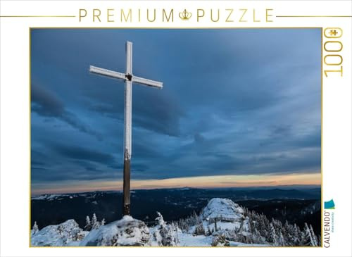 CALVENDO Puzzle Gipfelkreuz Großer Arber | 1000 Teile Lege-Größe 64 x 48 cm Foto-Puzzle für glückliche Stunden