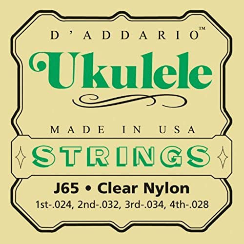 D'Addario J65 Satz Nylonsaiten für Ukulele, Dulcimer, Tenor Gitarre, Oud