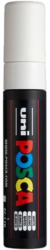 POSCA 186301 - POSCA Marker mit extra breiter Rechteckspitze, weiß