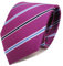 TigerTie Designer Krawatte in magenta violett blau weiss gestreift