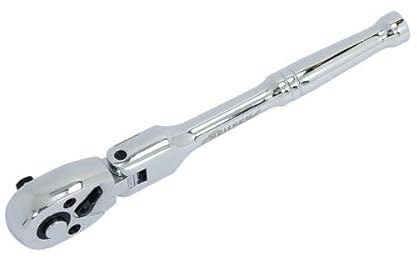 Neilsen CT0810 1/4in Drive Flexi-Head Ratchet Locking Swivel Head Chrome Vanadium