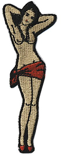 Applikation Patches Stick Emblem Aufnäher Abzeichen Motivstick - PIN UP GIRL - Gr. ca. 3cm x 9cm (06025)