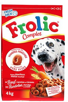 Frolic Trockenfutter für Hunde, Rindfleisch, Getreide, 4 kg
