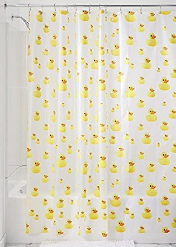 iDesign Anatre Tenda Doccia, Vinile, Giallo, 180x0.2x200 cm