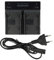 vhbw caricabatterie duale compatibile con JVC Everio GZ-E105BEU, GZ-E10SEU, GZ-E15, GZ-E15BEU, GZ-E200 camera - Stazione di ricarica