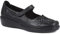 Pavers Ladies Leather Wide Fit Touch Fasten Mary Jane in Black - Stylish Daytime Wear with Unique Cut-Out Detail - Adjustable Fastening - UK 6 / EU 39