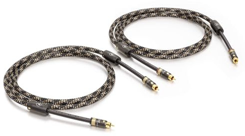 VIABLUE NF-S1 Silver Quattro Cinchkabel * Analog/NF * Audiokabel * Pair * 1 Paar * 4-Fach Abschirmung * Verzinnte OFC Litzen * T6s Cinchstecker (RCA) * Ferritfilter * 500 cm * 5.0 m