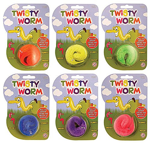 Twisty Worms (Assorted Colours)(only 1 colour supplied)