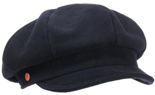 Mayser Damen Ballonmütze Wide Fit Visor Made in EU Herbst Winter dunkelblau L (59-60 cm)