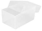 x10 Clear Plastic Business Card Boxes 95mm x 60mm x 70mm - Holds up to 250 Cards Per Box - Transparent Craft Storage Playing Boxes Holder