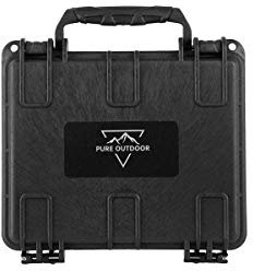 Monoprice Wetterfeste Hartschalenkoffer – mit anpassbarem Schaumstoff, 17,8 x 15,2 x 5,1 cm, Schwarz – Pure Outdoor Collection