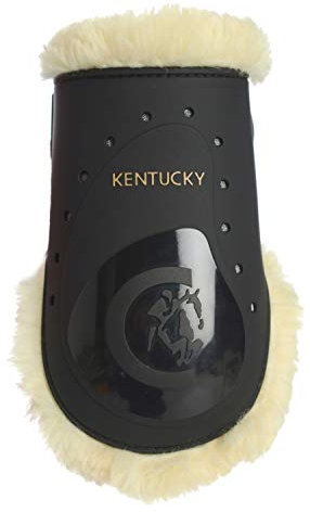 Kentucky - Hufglocken Elastik - Schwarz - Wolle/Pelz