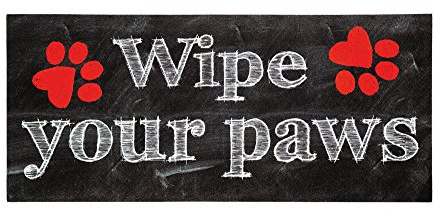Evergreen Wipe Your Paws Decorative Floor Mat Insert, 10 x 22 inches
