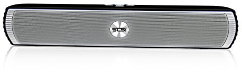SCS ETC TV Soundbar,Senza Fili Altoparlante Bluetooth Portatile, 2 x3w Doppio Drivers with Crystal, Clear and Huge Stereo Sound for PC, Laptop, Mobile, iPhone, iPad, Samsung etc (Nero)