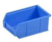 Container Bin Heavy Duty Polypropylene W165xD100xH75mm Blue [Pack 20]