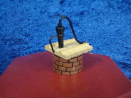 Krippenzubehör Brunnen mit Handpumpe, H. 6 cm