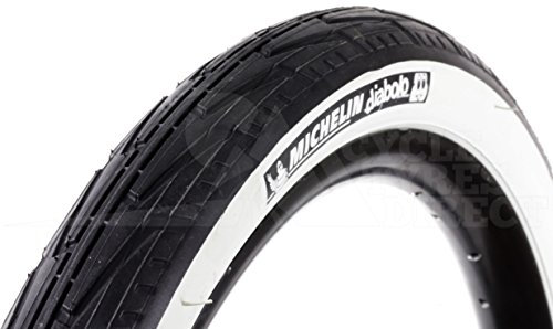 MICHELIN City Cubierta, Rennradreifen City'J, 37-451 (20X1 3/8), Schwarz/Weiãÿ, FA003466039, Negro, 20 x 13/8