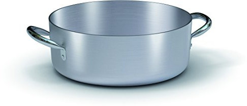 Ballarini Professionale 7016.32 Casseruola Bassa con 2 Manici, Alluminio, Grigio, 32 cm