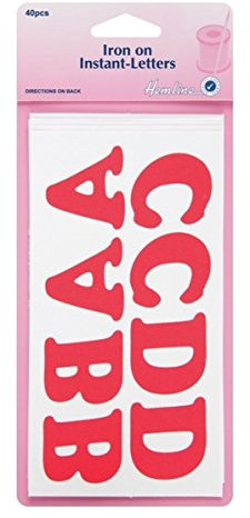 Hemline Iron on Instant Letters - Red