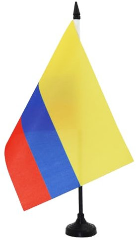 AZ FLAG - Tischflagge Kolumbien - 21x14 cm - Kolumbianische Tischfahne 14 x 21 Cm - Flaggen