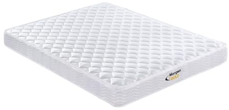 MORGENGOLD Wolkenlos - 140x200 - Mittelweiche Bonell-Federkernmatratze in Weiß mit Gedächtnisschaum und Druckentlastung