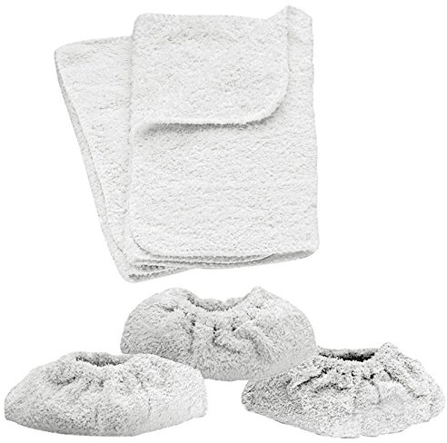 SPARES2GO Cotton Terry Cloth Hand Tool Covers & Pads Compatible with Karcher SC1 SC2 SC3 SC4 SC5 Premium Steam Cleaner (Pack of 5)