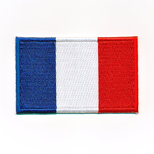 hegibaer 60 x 35 mm Frankreich Flagge Paris France Flag Lyon Aufnäher Aufbügler 0910 B