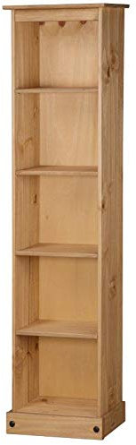 Mercers Furniture Corona Tall Narrow Bookcase - Pine