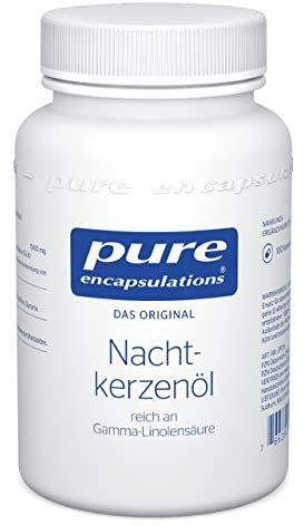 Pure Encapsulations - Nachtkerzenöl - Kalt gepresst, 9% Gamma-Linolensäure, Skincare Nahrungsergäzungsmittel - 100 Kapseln