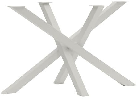 CM Furniture Pied de Table Basse Blanc Unique Mikado Spider Araignee Form Pietement 72 cm Hauteur Pieds Basse Central Mikado Industriel Table à Manger Salon Conférence Rafraîchir Le Décoration