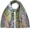 VON LILIENFELD Schal Damen 100% Seide Claude Monet: Der Garten Kunst Motiv Halstuch Seidenschal Seidentuch Kanten handgerollt 172 x 42 cm