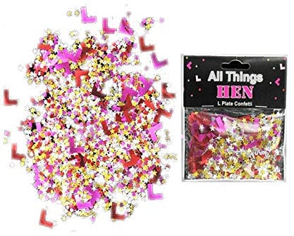 HEN NIGHT PARTY 'L' PLATE CONFETTI