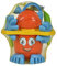 Simba 107113021 - Eimergarnitur mit Füßen, Sandspielzeug, Sandkasten, Wasserspielzeug, 11 Teile, Rechen, Gießer, Schaufel, 15cm, es Wird nur EIN Artikel geliefert