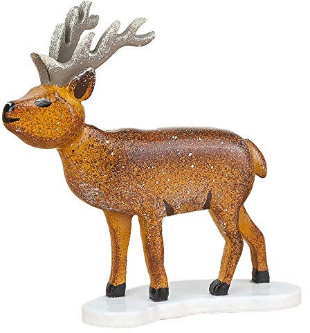 Hubrig WiKi Hirsch 4er-Set, Holzfiguren, Hirsch, Traditionell, Innenbereich, Weihnachten, Braun