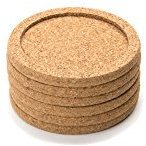 Fox Run Kork-Untersetzer, 10,2 cm Durchmesser, 10,2 x 10,2 x 0,25 cm, Hellbraun