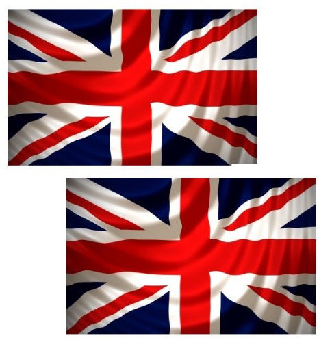 TWIN (2) PACK OF UNION JACK 5FT x 3FT GREAT BRITAIN FLAGS by Union Jack