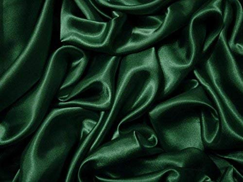 Gorgeous Bottle Green Silky Satin Fabric Material Dress Making Venue Decorating (Metre)