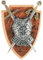 Wappen Brustpanzer m.Brieföffner Excalibur u.Tizona