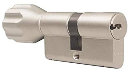 Abus 47726 KEC-SNPZ50/K45 Cylindre de porte avec bouton 45 x 50 mm Nickelé Mat