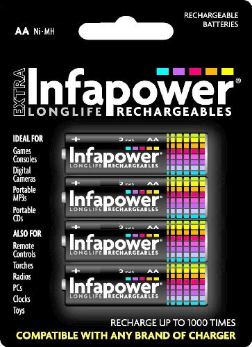 Infapower AA 2500mAh with 4 Rechargeable Batteries
