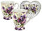 CARMANI - Elegante Becher mit 'Stiefmütterchen' 2-er Set verziert
