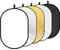 Neewer 5-in-1 Professional Faltbarer Multi Scheiben Oval Licht-Reflektor (80x120 cm (31x47 Zoll)) durchlässig/Silber/schwarz/Gold/weiß
