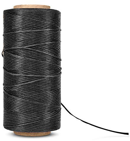 Flexzion 260m Bindfäden, Faden Schnur 1mm für DIY Kunstgewerbe, Dekorationsfaden für Kunsthandwerk, Garten Kordel Bastelschnur Dekokordel zum Basteln Dekorieren für Hobby Gartenarbeit, Schwarz