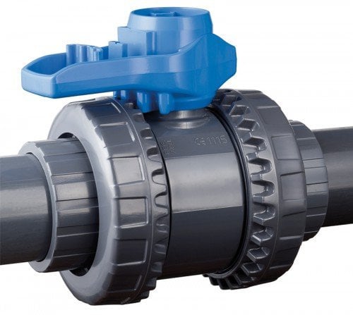 PVC Kugelhahn FIP m. 2 Anschlußenden, Ø 20 mm