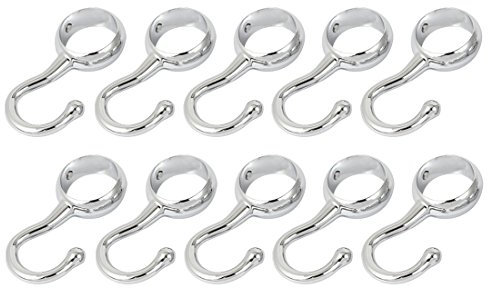 sourcing map (R 10X Kleiderhaken 25mm Dia Rundrohr Garderobe verstellbar Hängend Kleidung Kleiderstange DE de