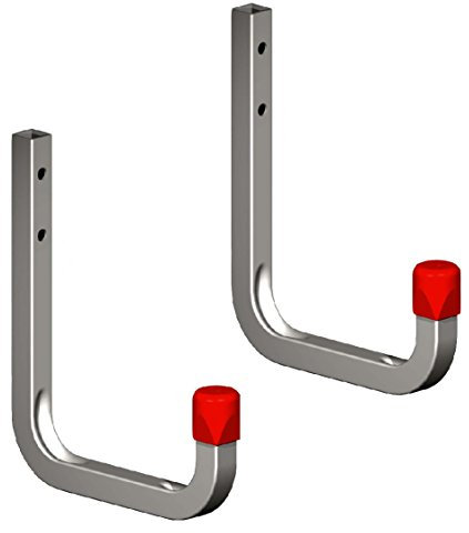 SmartHome 2 x 115mm Storage Wall Hooks 60kg Galvanised Steel, Garages, Sheds Ladders & Tools