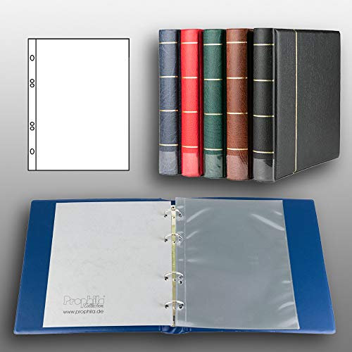 Prophila Collection Ersttagsblatt-Album (blau) mit 20 Hüllen für Ersttagsblätter (ETB)